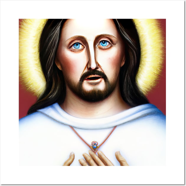 3D Look Artificial Intelligence Art of our Merciful Lord Jesus Wall Art by Artist4God